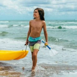 Pelican Sport Combo - 2 Solo Kids Kayaks With Paddles - Yellow/Blue -Pelicansport Combo Solo Jaune Bleu Poignee LS2